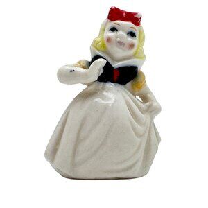 Vintage Ceramic Figurine Snow White 2 Inches Tall Collectible Home Decor